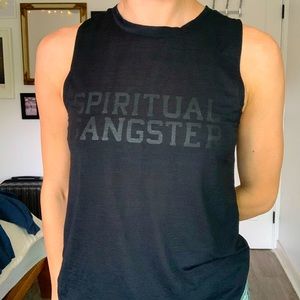 Spiritual gangster tank top, size XS, black